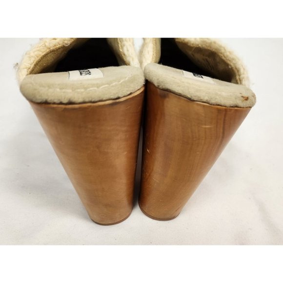 Steve Madden Women's Sz. 7 Magnify Floral Crochet Wooden Platform Clog - Picture 4 of 8